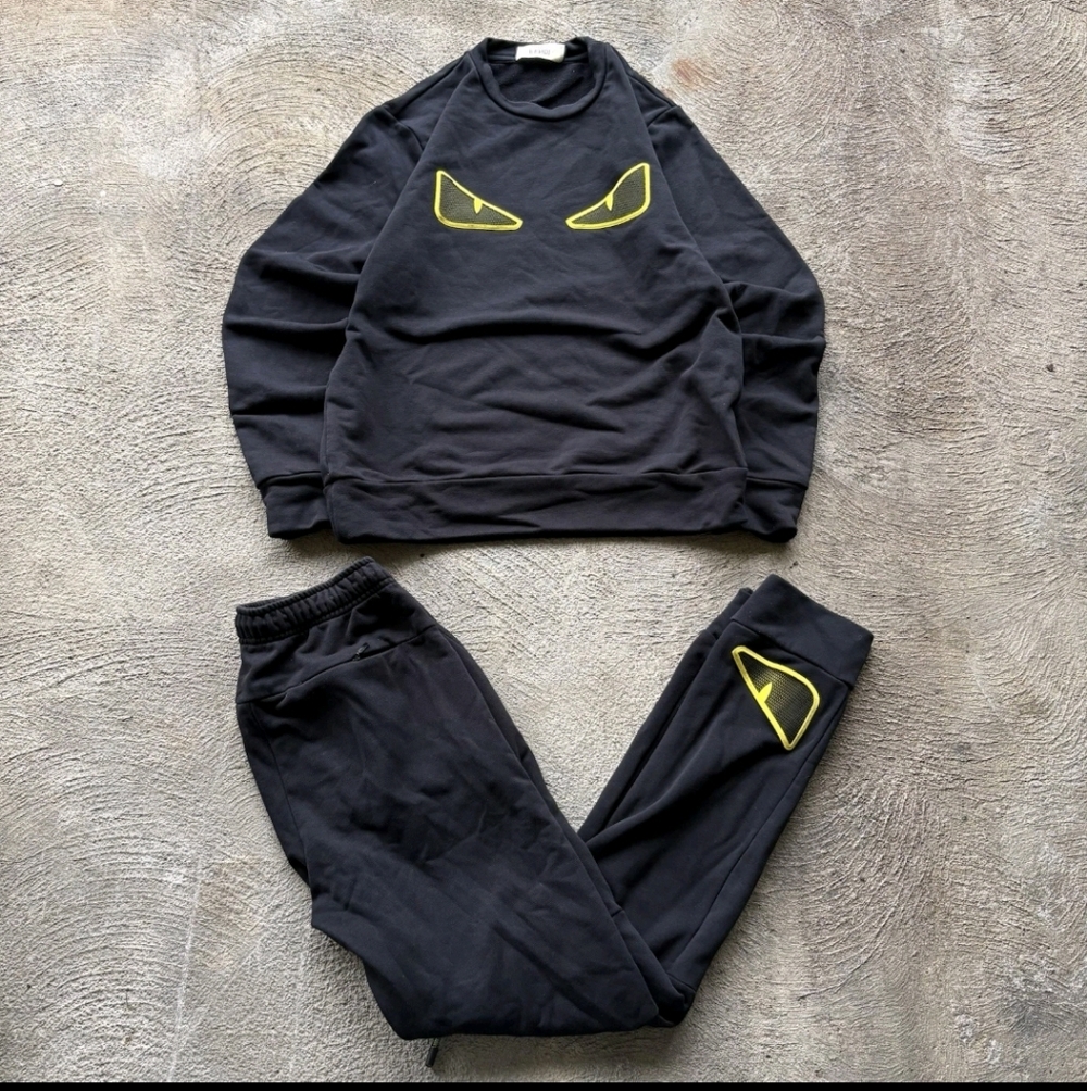 Fendi Monster Black & Yellow Sweatsuit🔥